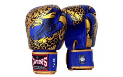 Боксерские перчатки Twins Special FBGVL3-52 Dragon blue gold 10 oz