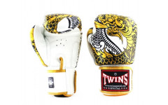 Боксерские перчатки Twins Special FBGVL3-52 Dragon white gold 12 oz