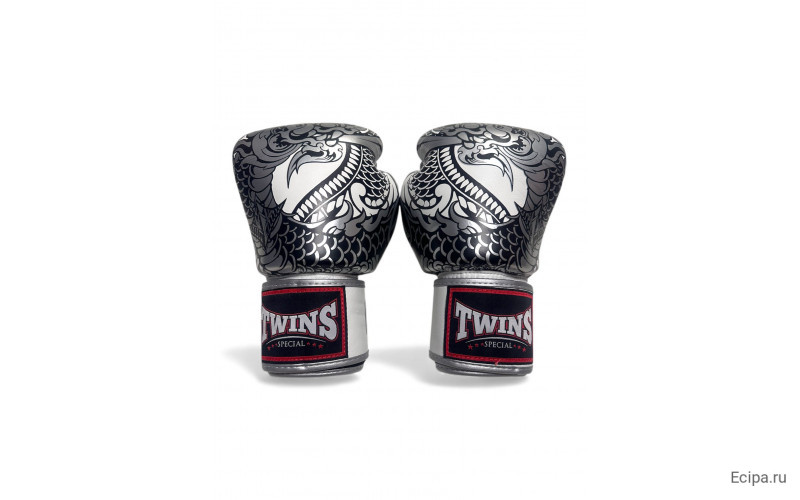 Боксерские перчатки Twins Special FBGV52 Dragon white silver 14 oz