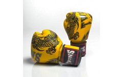 Боксерские перчатки Twins Special FBGVL3-49 yellow black 14 oz Боксерские перчатки Twins Special FBGVL3-49 yellow black 14 oz