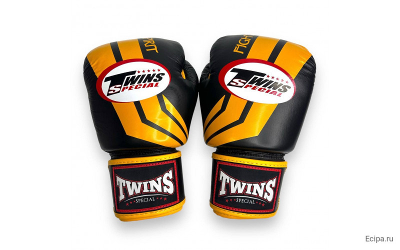Боксерские перчатки Twins FBGVL3-43 yellow black 10 oz