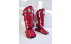Защита голени Fairtex SP7 red M