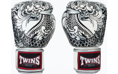 Боксерские перчатки Twins Special FBGVL3-52 Dragon white silver 10 oz